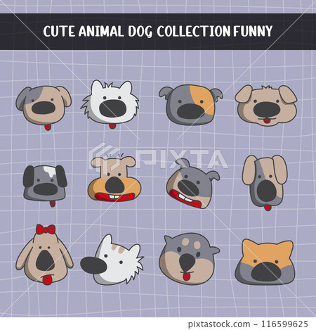 Cute animal dog collection funny Cute animal dog collection funny 116599625