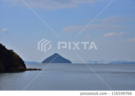 The island of art: Ootsuchi Island and the Great Seto Bridge as seen from Naoshima Yokobo The island of art: Ootsuchi Island and the Great Seto Bridge as seen from Naoshima Yokobo 116599766