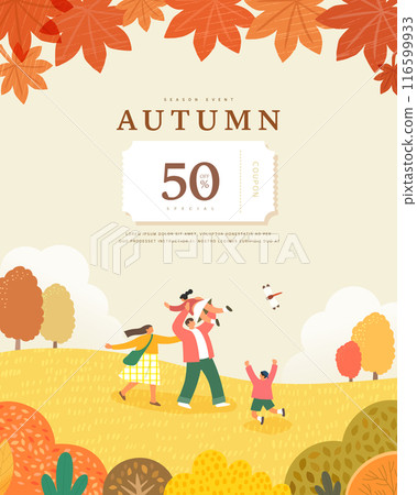 autumn sentimental frame illustration. Web-Banner 116599933