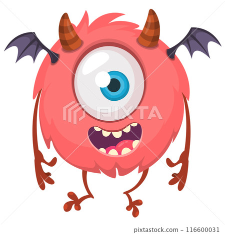 Cartoon funny monster illustration. Vector icon. Halloween design Cartoon funny monster illustration. Vector icon. Halloween design 116600031