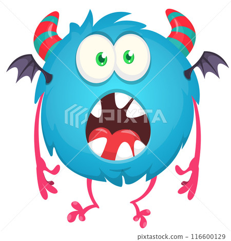 Cartoon funny monster illustration. Vector icon. Halloween design Cartoon funny monster illustration. Vector icon. Halloween design 116600129