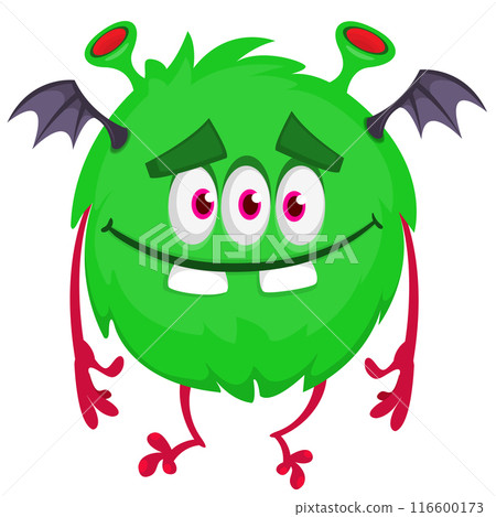 Cartoon funny monster illustration. Vector icon. Halloween design Cartoon funny monster illustration. Vector icon. Halloween design 116600173