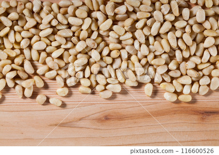 Close up of pine nuts 116600526