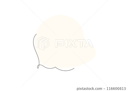 A soft and simple speech bubble 116600813