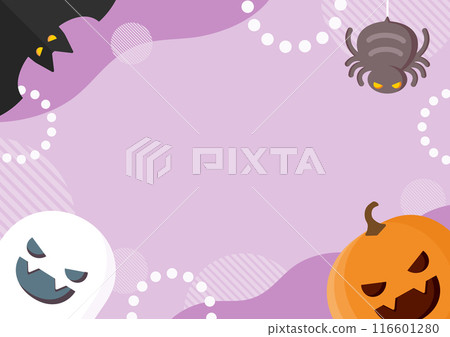Halloween pop frame, purple background Halloween pop frame, purple background 116601280