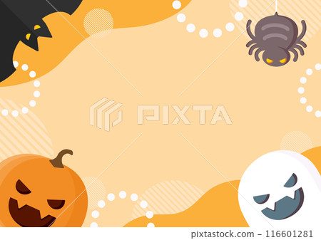 Halloween pop frame, orange background 116601281