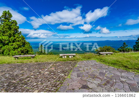 View of Ise Bay from the observation deck at Aoyama Plateau, Tsu City, Mie Prefecture 116601862