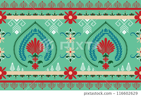 Ethnic Pattern. Ethnic India seamless pattern design oriental style. Damask India Motif. 116602629