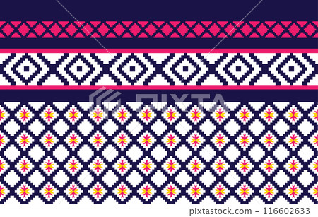 Ethnic Pattern. Ethnic India geometric pattern oriental style for tile and textile decoration. 116602633