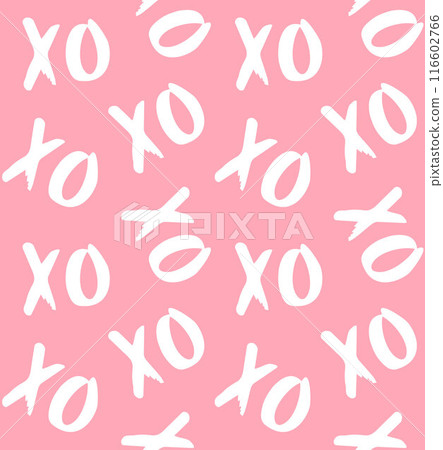 Vector seamless pattern of xoxo lettering Vector seamless pattern of xoxo lettering 116602766