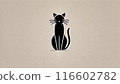 Simple black cat illustration 116602782