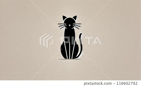 簡單的黑貓圖 116602782