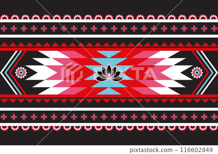 Ethnic Pattern. Ethnic India geometric pattern oriental style for tile and textile decoration. 116602849