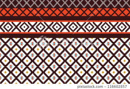 Ethnic Pattern. Ethnic India geometric pattern oriental style for tile and textile decoration. 116602857