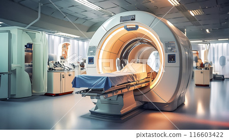CG material: Image of a hospital MRI examination room 116603422