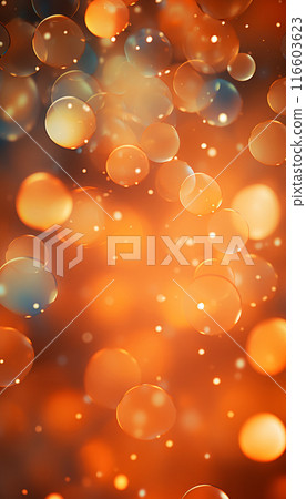 Abstract colorful bokeh circles orange , Generate AI 116603623