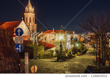 [#函館]從Chacha Nobori看到的天主教元町教堂夜景 116603932