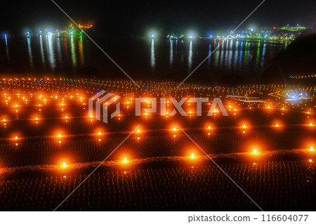 Rice terrace at moonlit night Rice terrace at moonlit night 116604077