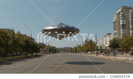 Ufo, photorealistic 3d visualization, 3d render Ufo, photorealistic 3d visualization, 3d render 116604234