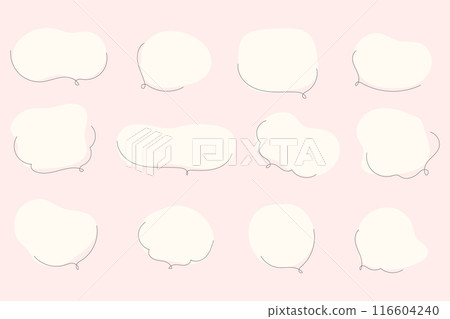 Fluffy speech bubble set 116604240