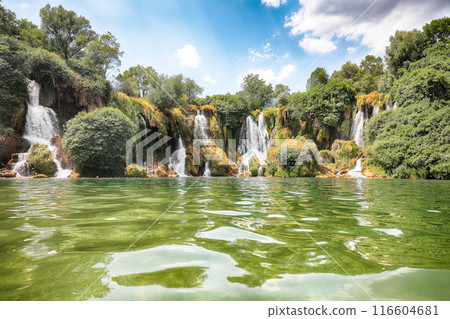 Kravice waterfalls in the National Park of Bosnia and Herzegovina. 116604681