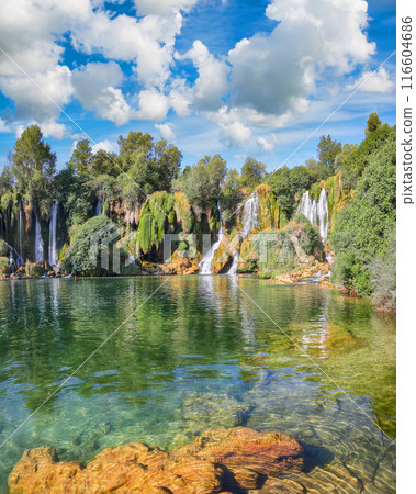 Kravice waterfalls in the National Park of Bosnia and Herzegovina. 116604686
