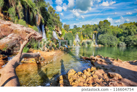 Kravice waterfalls in the National Park of Bosnia and Herzegovina. 116604754