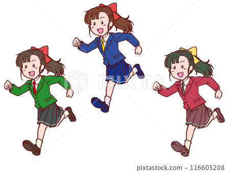 穿校服跑 1a 的女孩 116605208