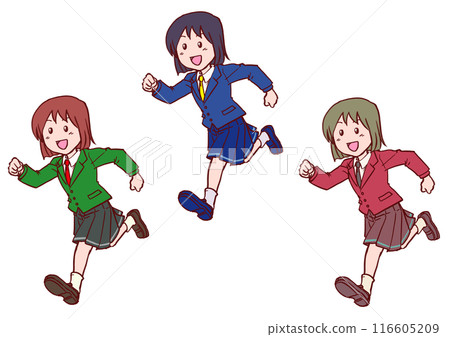 穿著制服跑 1b 的女孩 116605209
