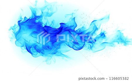 Burning blue flame transparent material 116605382