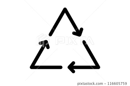 Triangular cycle line icon Triangular cycle line icon 116605759