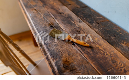 Counter table made from recycled materials 116606143