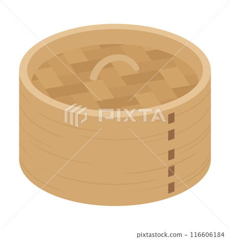 帶蓋的中國蒸籠插畫_蒸籠 116606184