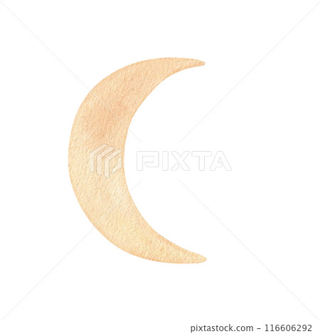 Watercolor illustration of stylized moon isolated Watercolor illustration of stylized moon isolated 116606292