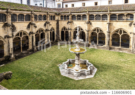 Colonnade of cloister of Santa Cruz Monastery and Church at Coimbra, Portugal Colonnade of cloister of Santa Cruz Monastery and Church at Coimbra, Portugal 116606901
