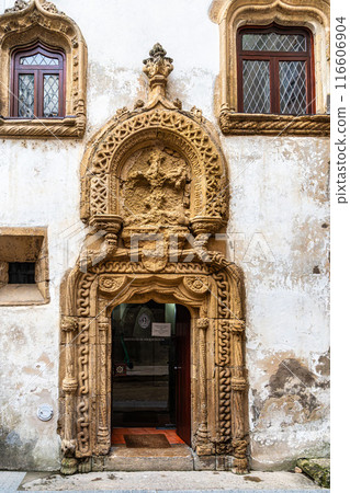 Portal of Torre da Contenda at Coimbra, Portugal, Former defensive tower of the city 116606904