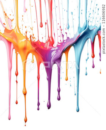 Dripping colorful paint Dripping colorful paint 116606982