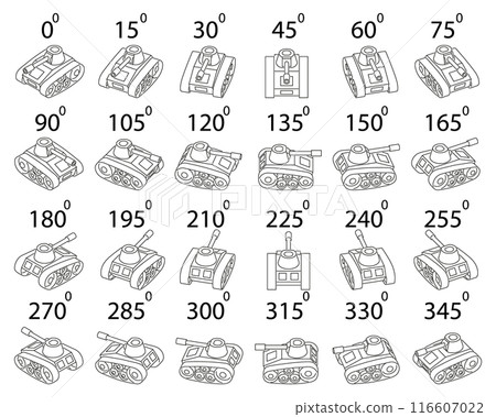 Rotation of the tanks in outline by 15 degrees for animation. Rotation of the tanks in outline by 15 degrees for animation. 116607022