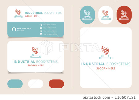 Business card design featuring sustainable industrial ecosystems concept Business card design featuring sustainable industrial ecosystems concept 116607151
