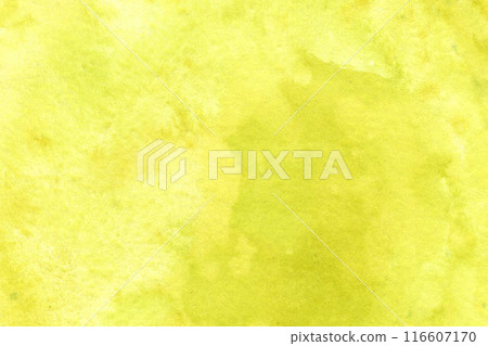 Watercolor yellow abstract background. Horizontal texture. Rhythmic arrangement of spots. Hand drawn illustration. Grunge. Stain blot splash. Aquarelle splash. Illustration for card, party design Watercolor yellow abstract background. Horizontal texture. Rhythmic arrangement of spots. Hand drawn illustration. Grunge. Stain blot splash. Aquarelle splash. Illustration for card, party design 116607170
