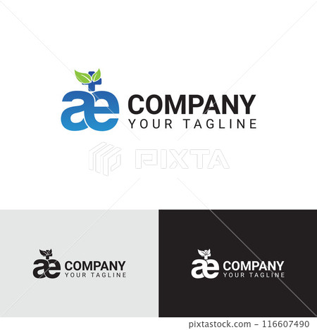 AE letter Typography Medical Health care logo 116607490