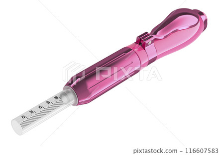 Pink Hyaluronic Pen. High Pressure Hyaluronic Gun Atomizer Hyaluronic Pen, facial Care Tool. 3D rendering Pink Hyaluronic Pen. High Pressure Hyaluronic Gun Atomizer Hyaluronic Pen, facial Care Tool. 3D rendering 116607583
