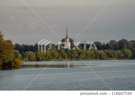 Ascension Church, an Orthodox church in the city of Kalyazin, Tver region. Ascension Church, an Orthodox church in the city of Kalyazin, Tver region. 116607589