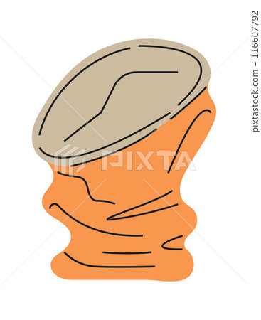 depicting plastic waste, including crumpled and squeezed containers and used disposable paper cups. 116607792