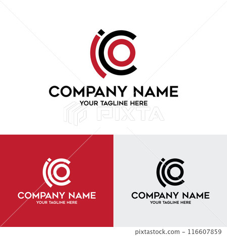 ICO 3 letter modern initial typography logo design template ICO 3 letter modern initial typography logo design template 116607859