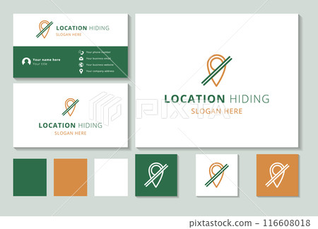 Location hiding logo concept featuring a pin being crossed out Location hiding logo concept featuring a pin being crossed out 116608018