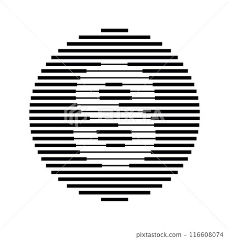 Letter S Logo Round Geometric Horizontal Stripe Lines 116608074