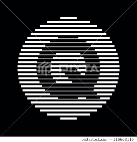 Letter Q Logo Round Geometric Horizontal Stripe Lines Letter Q Logo Round Geometric Horizontal Stripe Lines 116608116