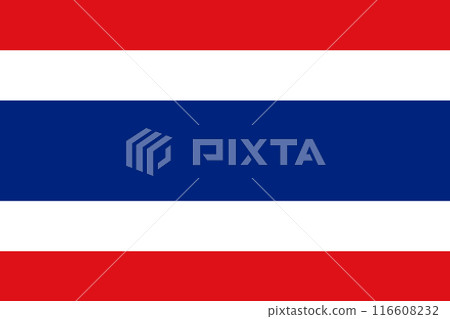 Thailand national fabric flag textile background. State official Thai sign 116608232