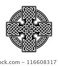 Vector illustration of Celtic cross 116608317